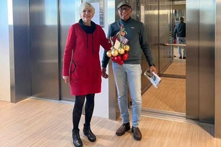 Kerstattientie voor de pati&euml;nten in het ziekenhuis