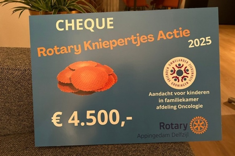 Mooie gift van Rotary Appingedam/Delfzijl voor familiekamer